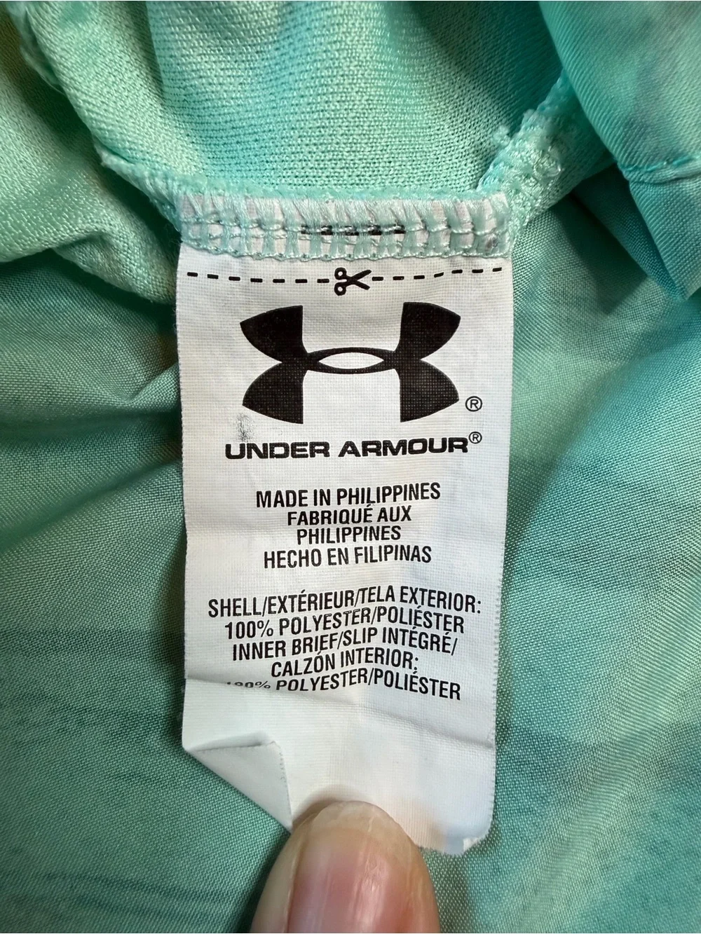 Women's Teal Striped Active Shorts with Neon Trim